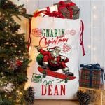 Personalised Skateboarding Skater Santa Christmas Present Sack