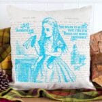 Alice in Wonderland Cushion Cover Mad Hatter Home Decor