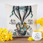 Alice in Wonderland Mad Hatter Cushion Cover Home Decor Gift