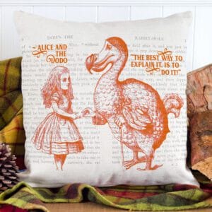 Alice in Wonderland Cushion Cover Mad Hatter Home Decor