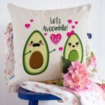 Personalised Let's Avocuddle Couple Cushion Cover Valentines Anniversary Gift