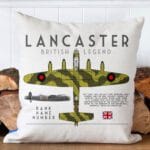 Personalised Lancaster Military Veteran Cushion Cover British Army RAF Plane WW Gift