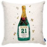 Personalised Champagne Birthday Cushion Cover Gift