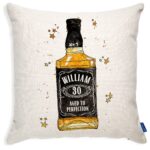 Personalised Whiskey Jack Daniels Birthday Cushion Cover Gift