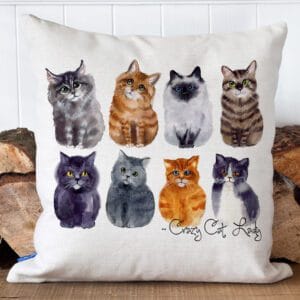 Crazy Cat Lady Cushion Cover KDC37
