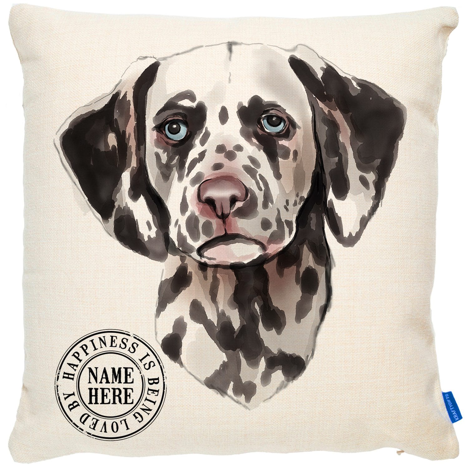 Personalised Dalmatian Cushion Cover KDC17 - Image 2