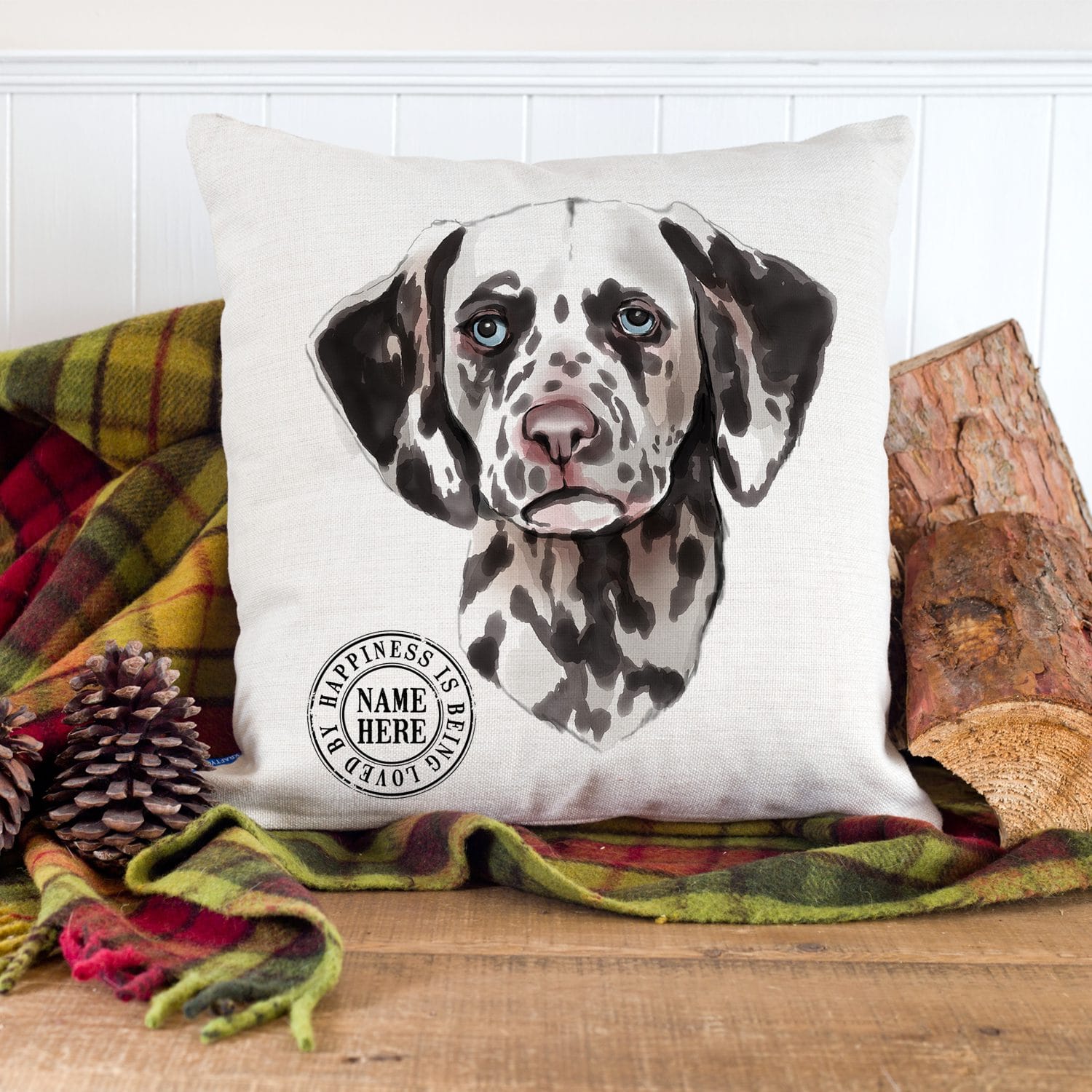 Personalised Dalmatian Cushion Cover KDC17 - Image 4