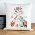 Personalised Elephants Couple Cushion Cover Valentines Anniversary Love Gift