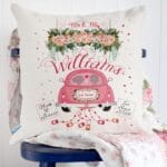 Personalised Just Married Wedding Cushion Cover Mr & Mrs Couple Anniversary Gift