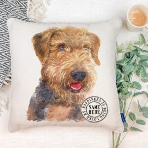 Personalised Airedale Terrier Cushion Cover KDC38