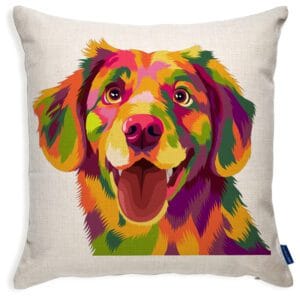 Personalised Labrador Pop Art Cushion Cover PD15