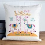 Personalised Llama Wedding Cushion Cover Mr & Mrs Couple Anniversary Gift