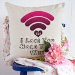 Personalised I Love You More Than Wifi Funny Couple Cushion Cover Valentines Gift