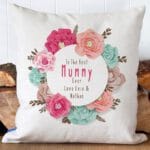 Personalised Best Mummy Flowers Cushion Cover Mothers Day Gift