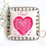 Personalised Nanny Grandma Nana Love Heart Grandchildren Cushion Cover Gift