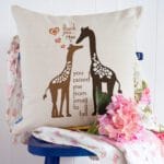 Personalised Giraffe Mum Cushion Cover Mothers Day Love Gift