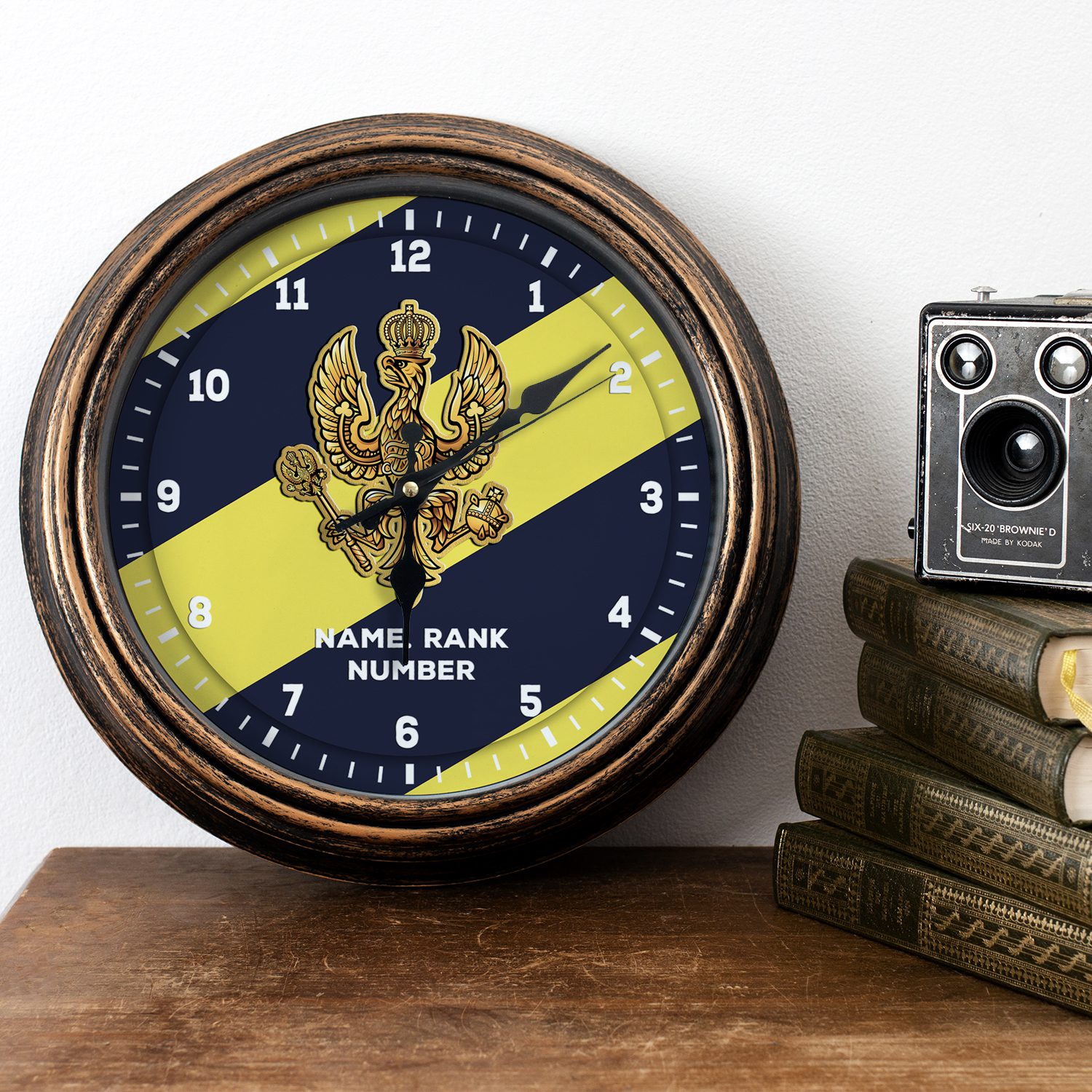 Personalised Kings Hussars 14th 20th Military Wall Clock AC73 - Image 2