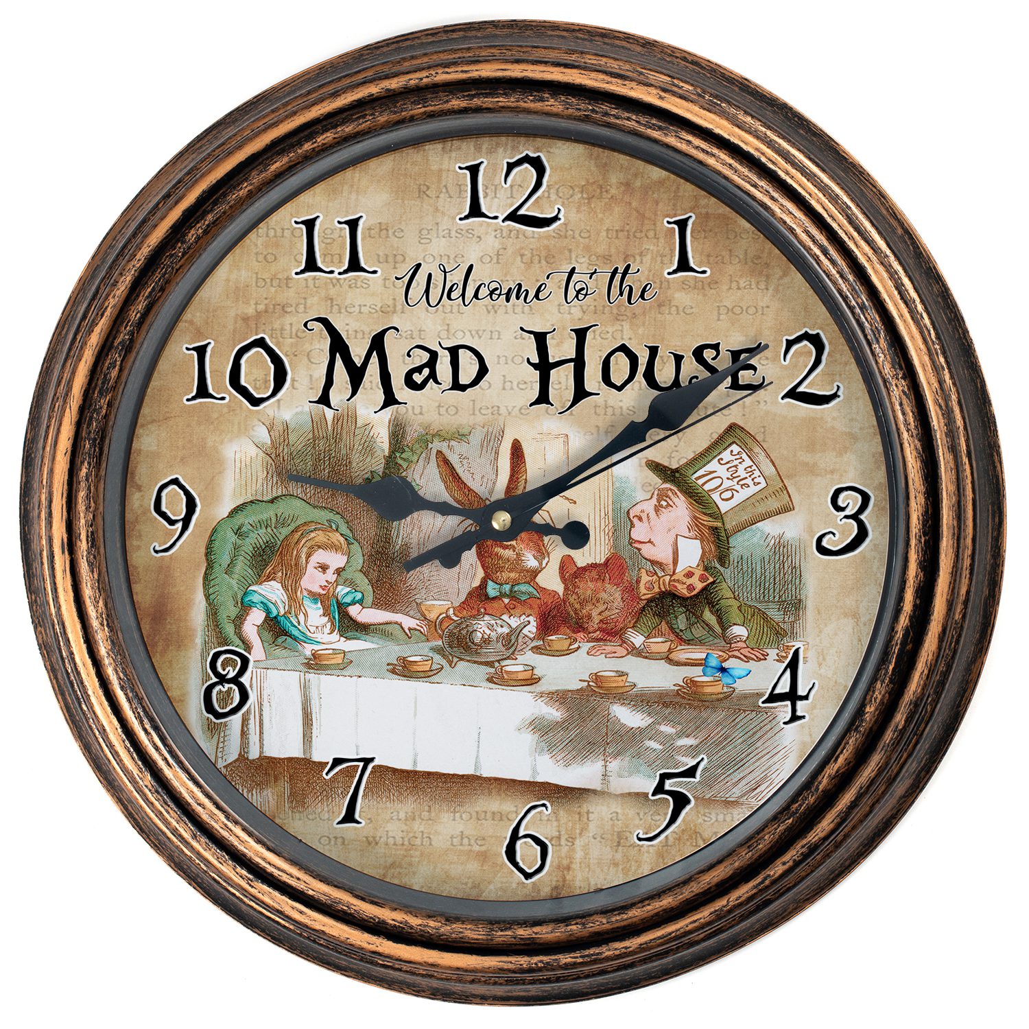 Alice in Wonderland Mad Hatter Tea Party Wall Clock KNC03 - Image 5