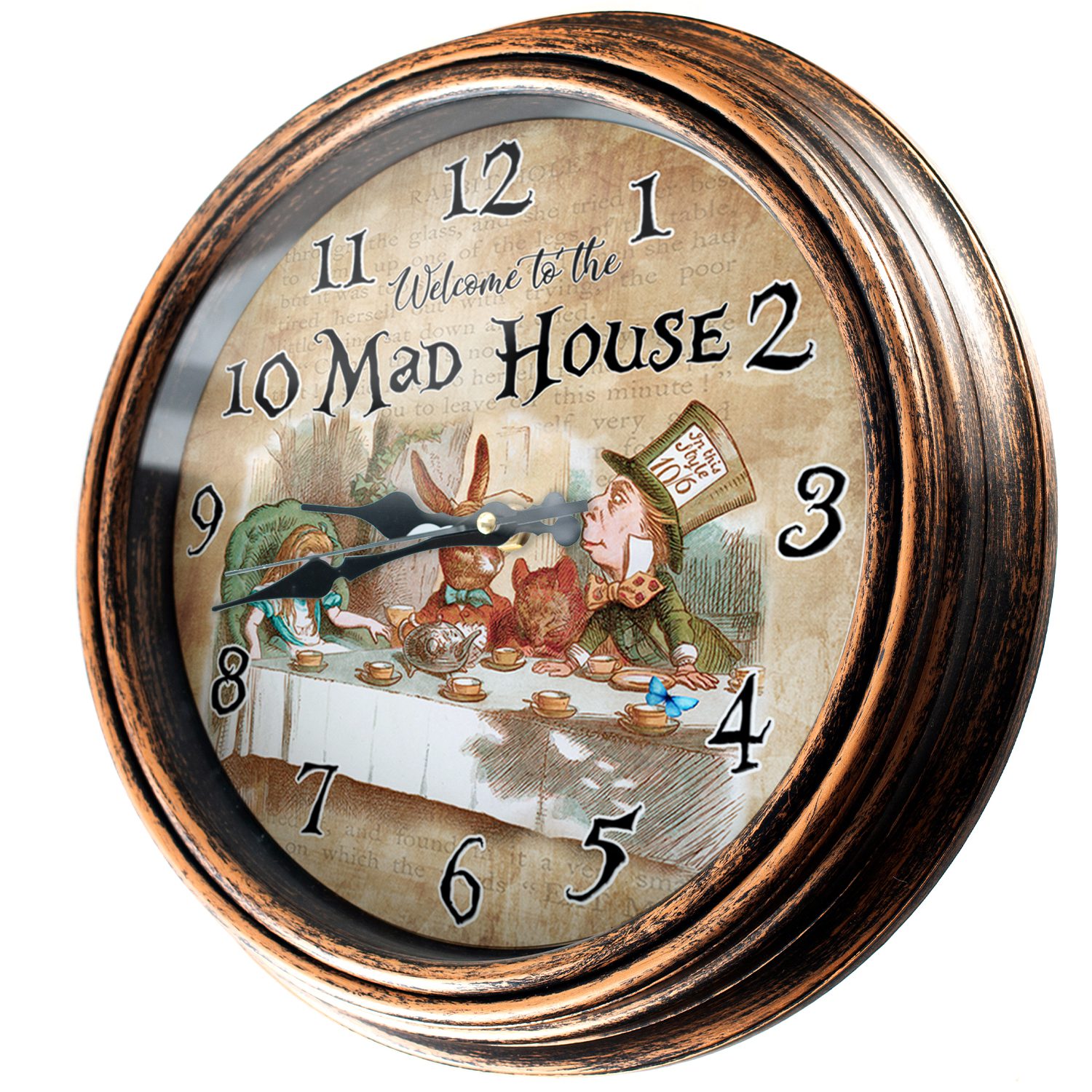 Alice in Wonderland Mad Hatter Tea Party Wall Clock KNC03 - Image 3