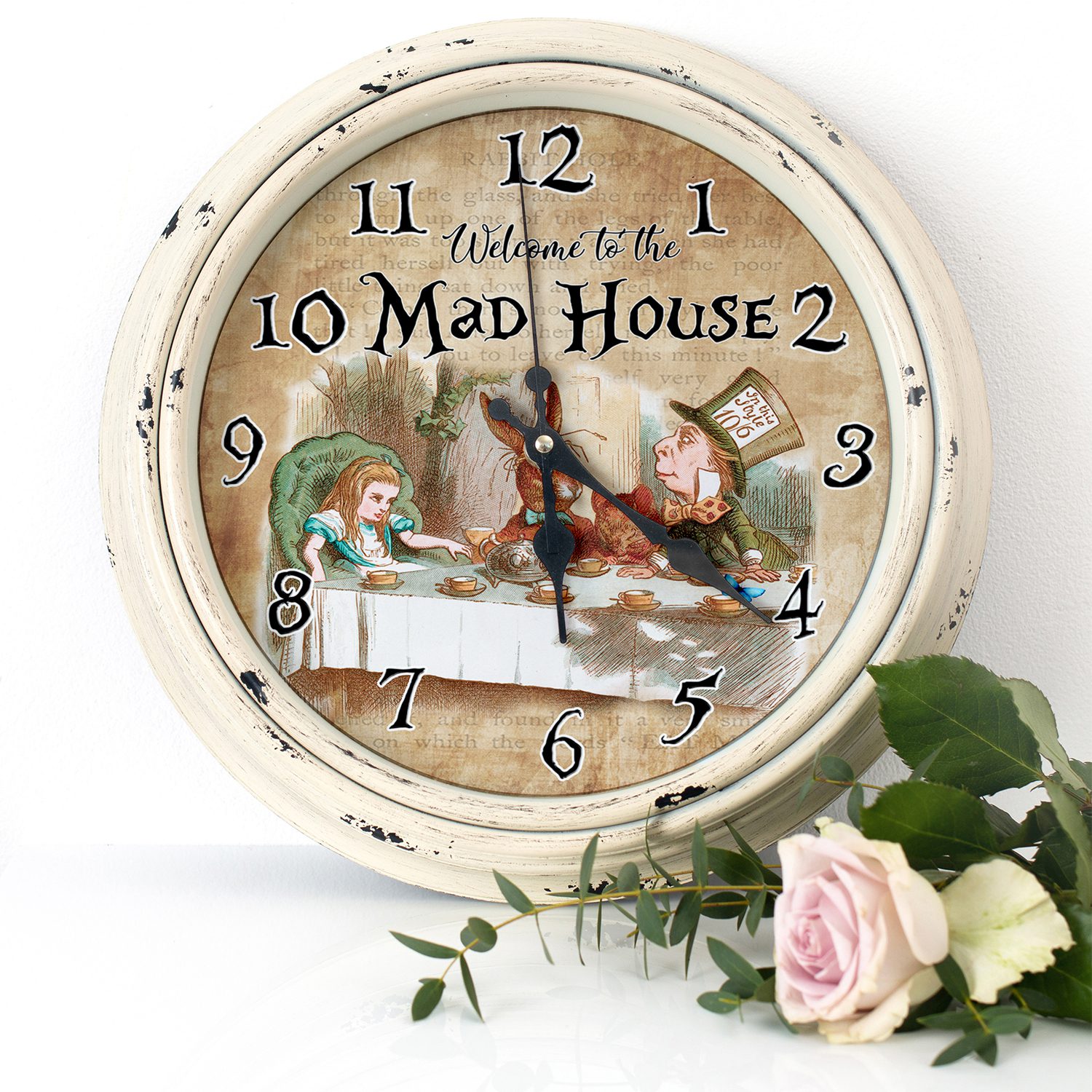 Alice in Wonderland Mad Hatter Tea Party Wall Clock KNC03 - Image 2