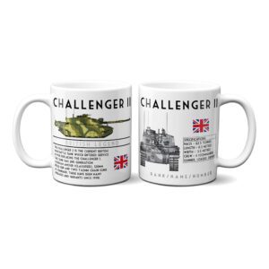 Personalised Challenger II Tank Military Mug BPM12