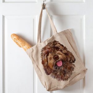 Chocolate Cockapoo Dog Tote Bag KDT48