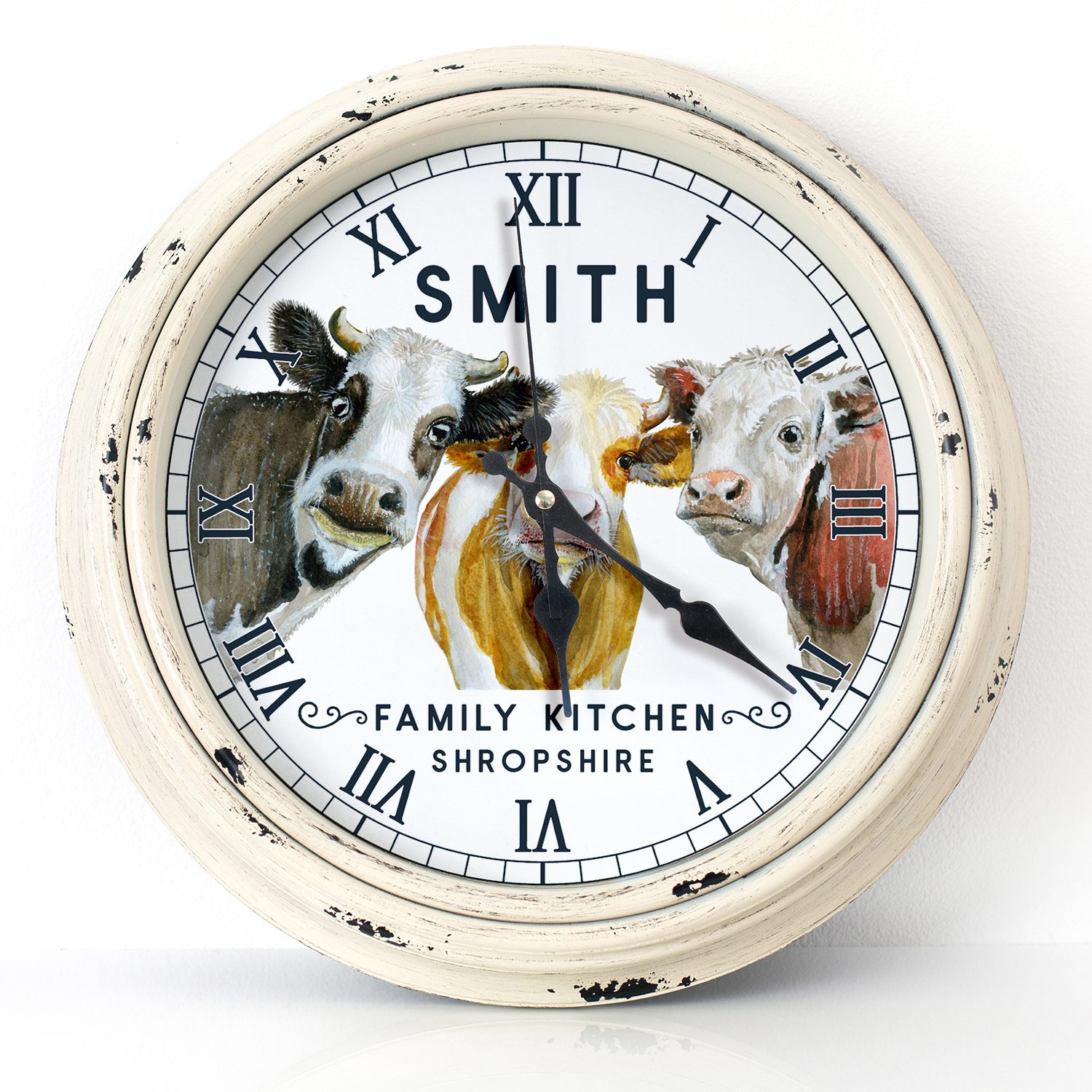 Personalised Cow Kitchen Wall Clock KRC05 - Image 7