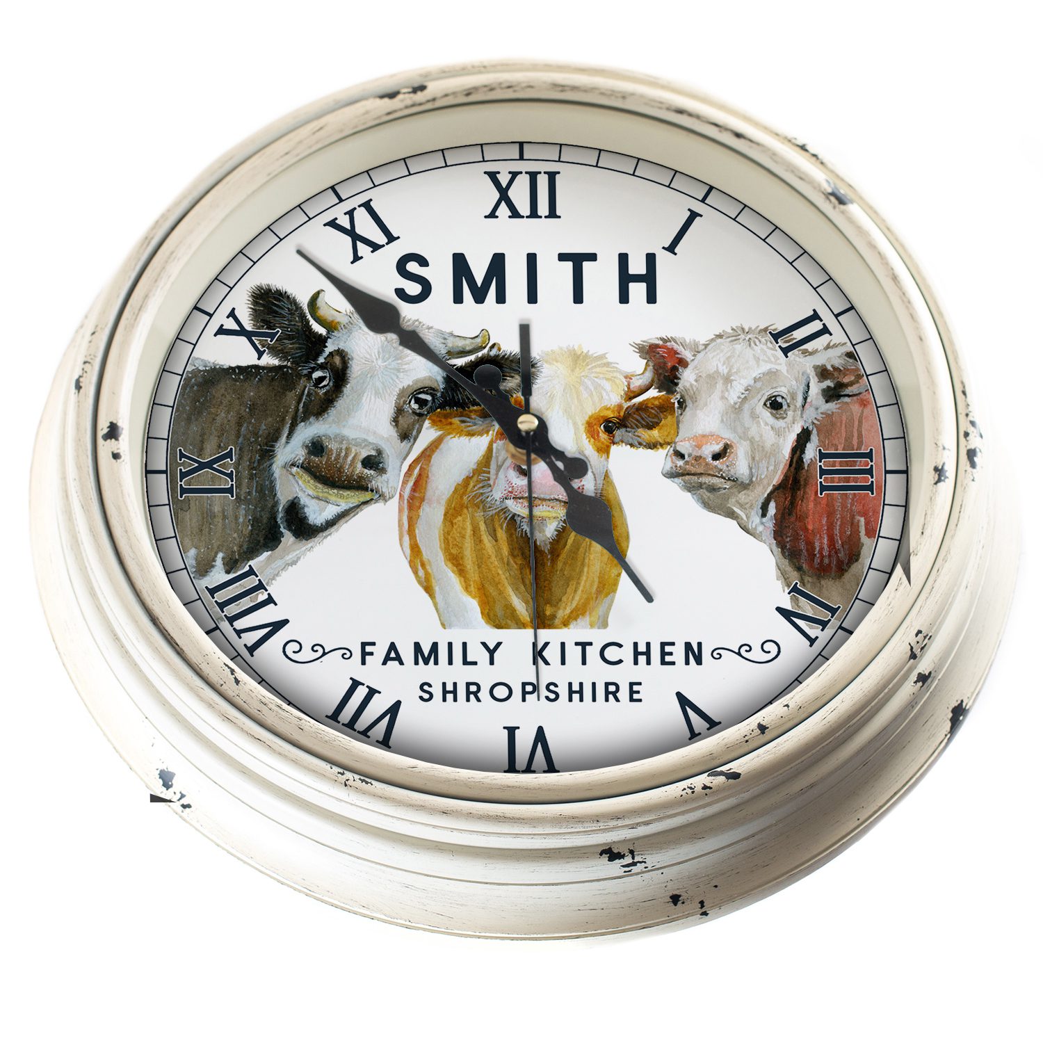 Personalised Cow Kitchen Wall Clock KRC05 - Image 5