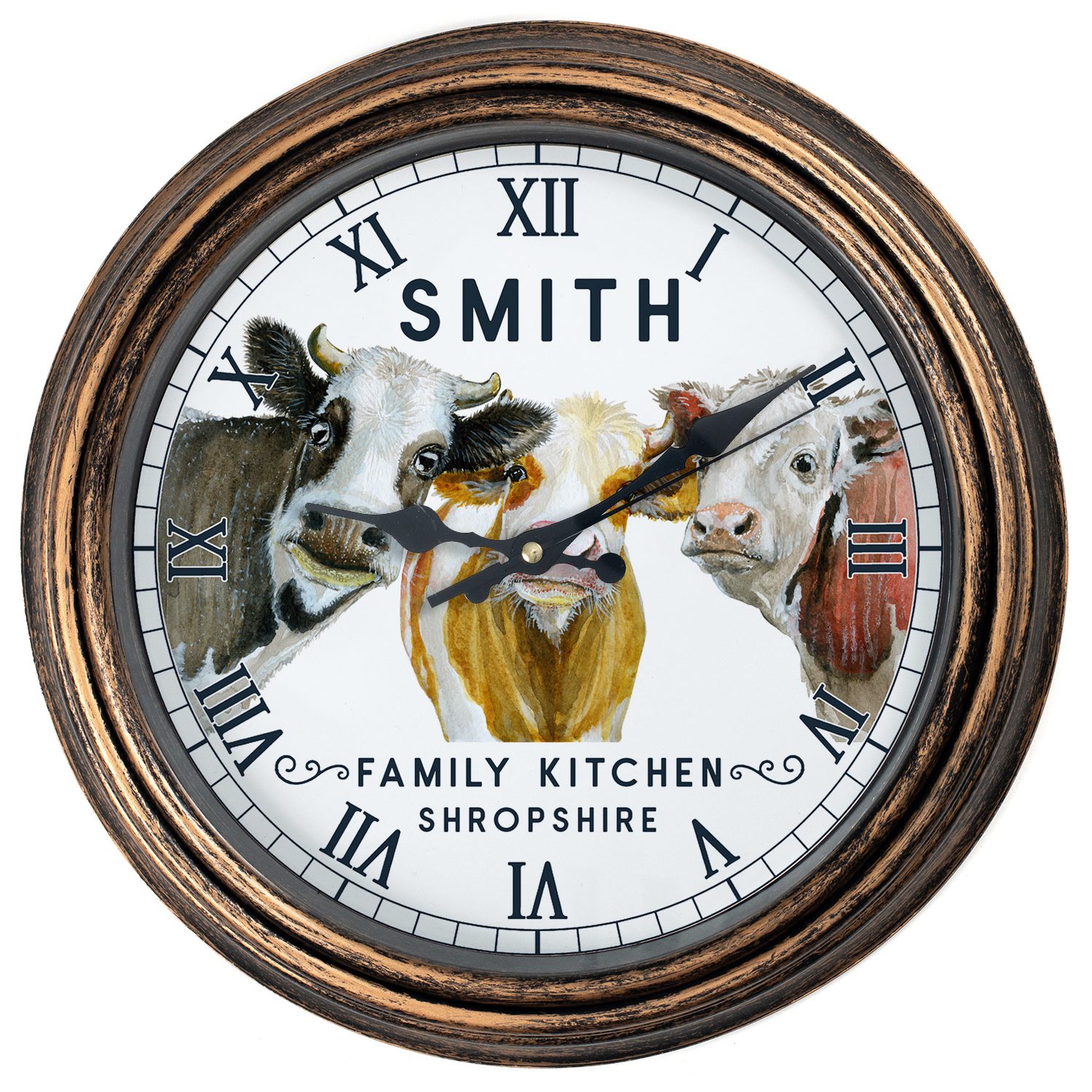 Personalised Cow Kitchen Wall Clock KRC05 - Image 6