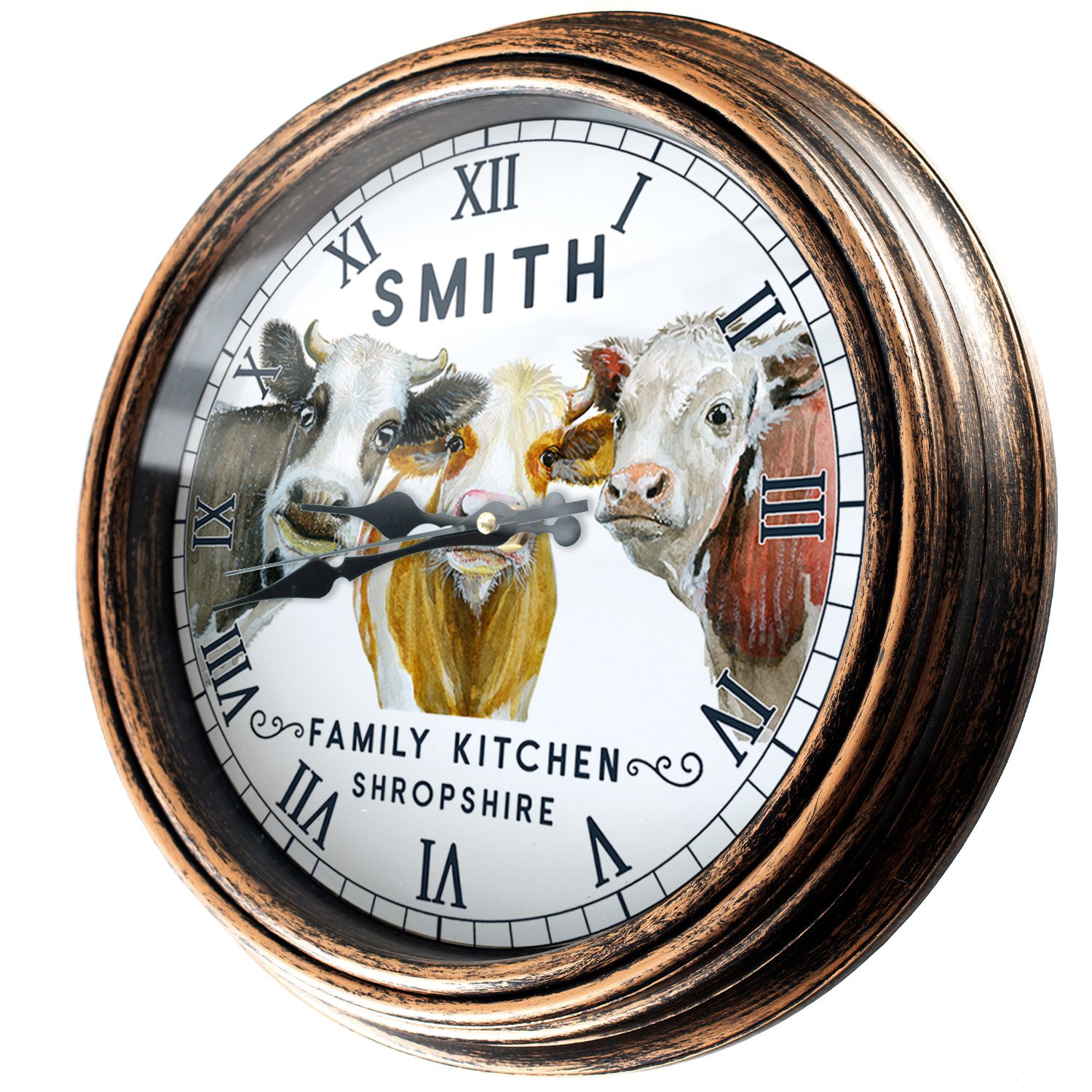 Personalised Cow Kitchen Wall Clock KRC05 - Image 4