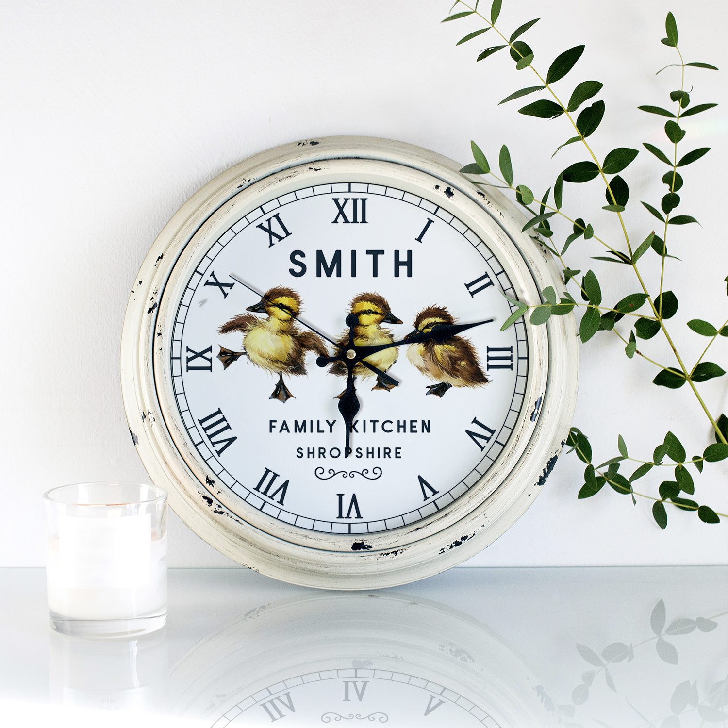 Personalised Duckling Kitchen Wall Clock KRC06 - Image 3