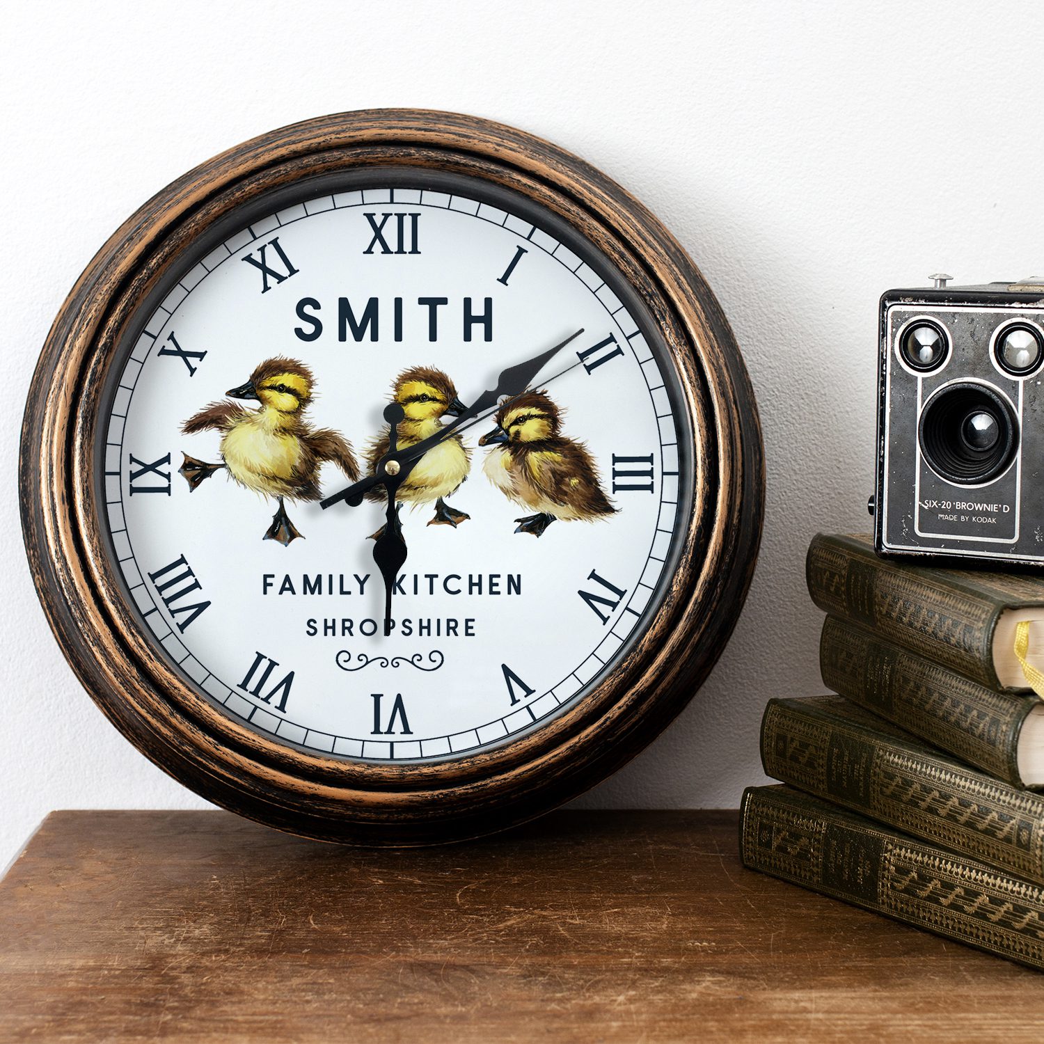 Personalised Duckling Kitchen Wall Clock KRC06 - Image 2