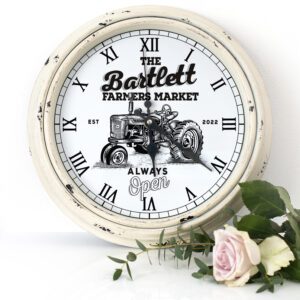 Personalised Farmers Market Kitchen Wall Clock KRC07
