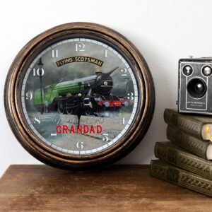 Personalised Flying Scotsman Train Wall Clock KRC08