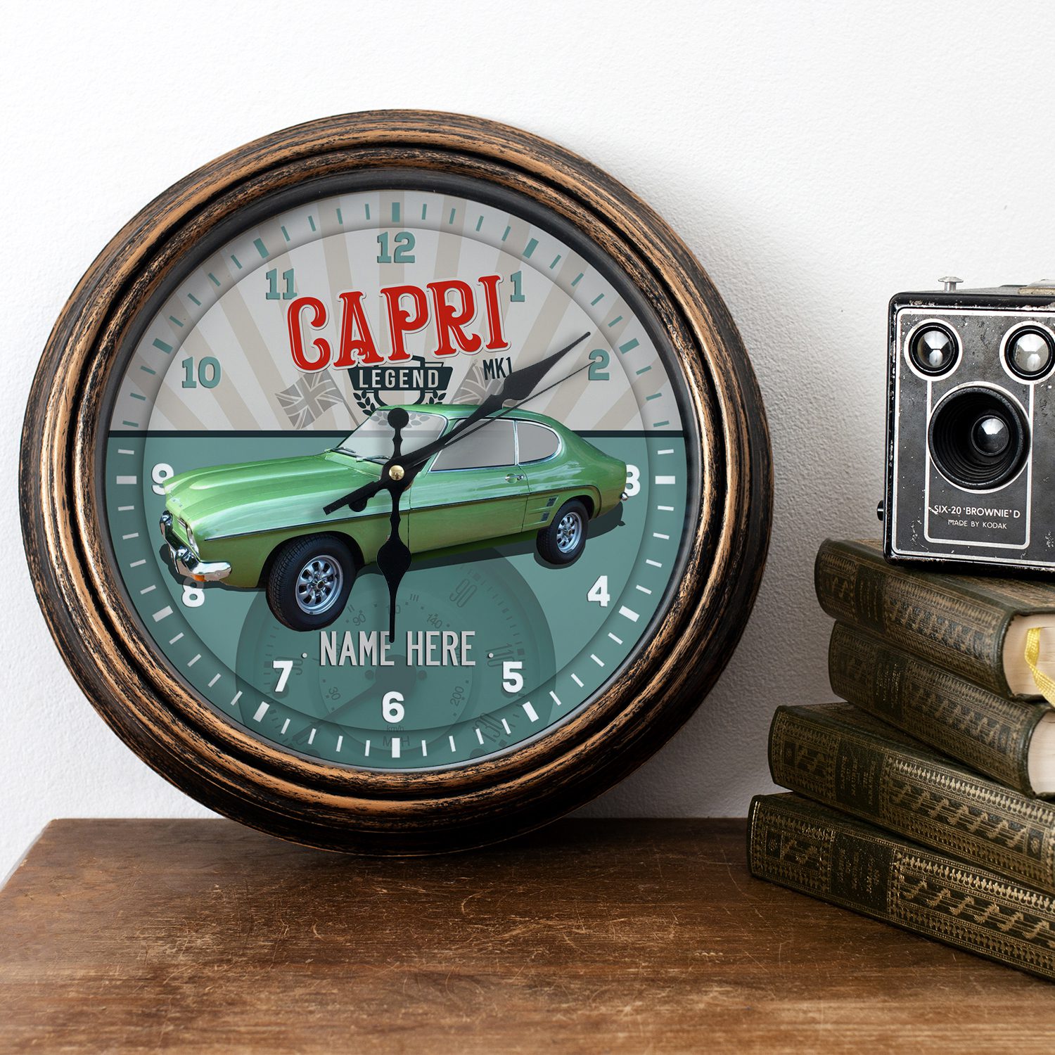 Personalised Ford Capri MK1 Classic Car Clock VCC05