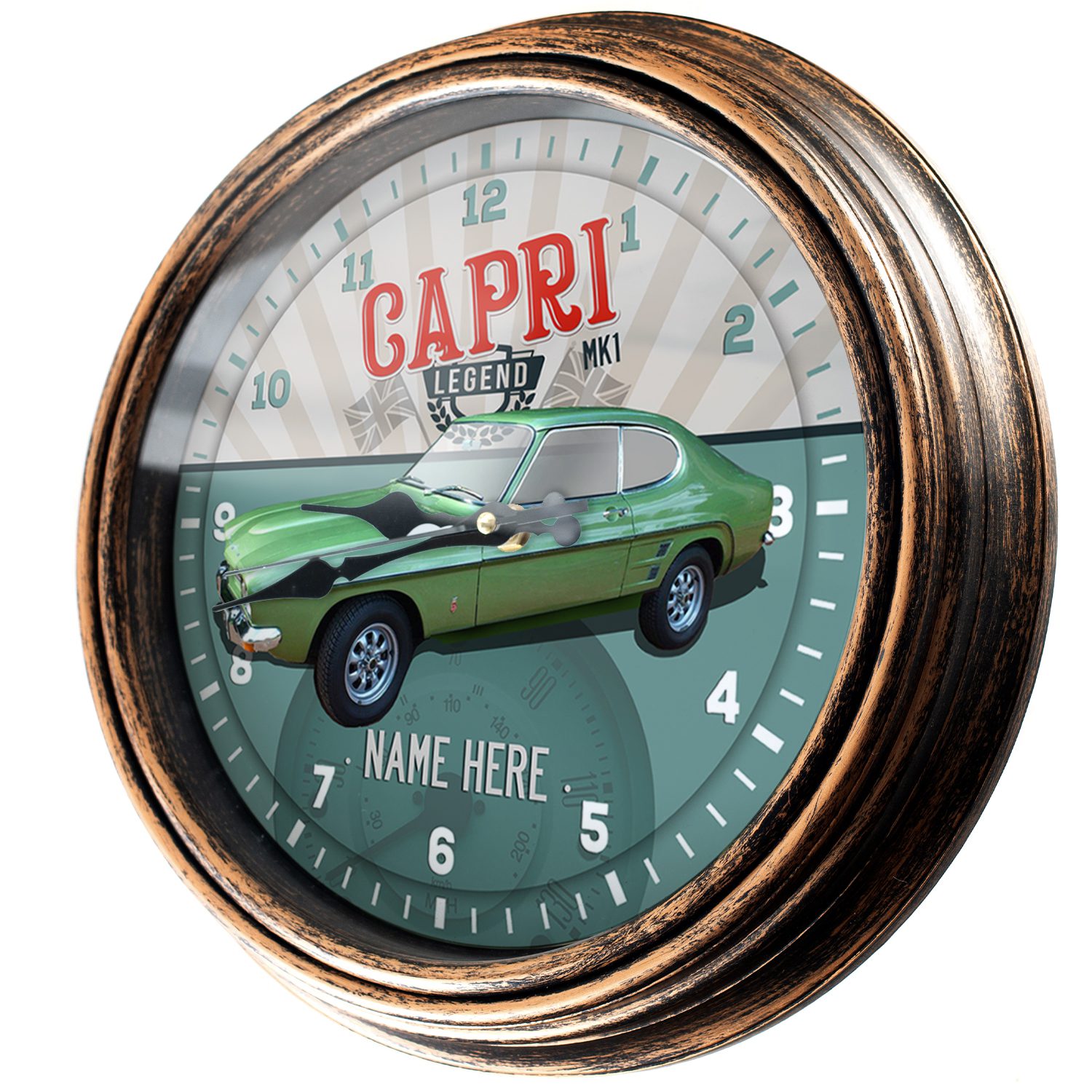 Personalised Ford Capri MK1 Classic Car Clock VCC05 - Image 2