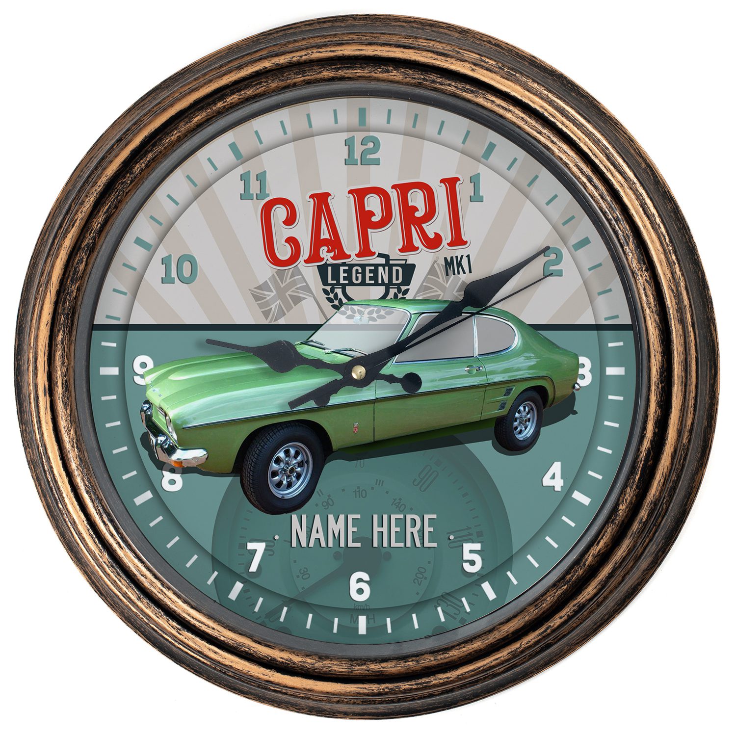 Personalised Ford Capri MK1 Classic Car Clock VCC05 - Image 3