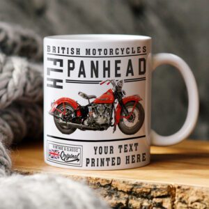 Personalised Harley Davison FLH Panhead Motorcycle Mug VBM16