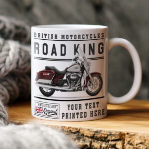 Personalised Harley Davison Road King Motorcycle Mug VBM14
