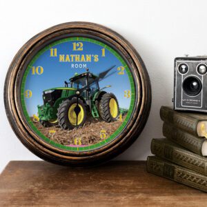 Personalised Tractor Kitchen Wall Clock KRC11