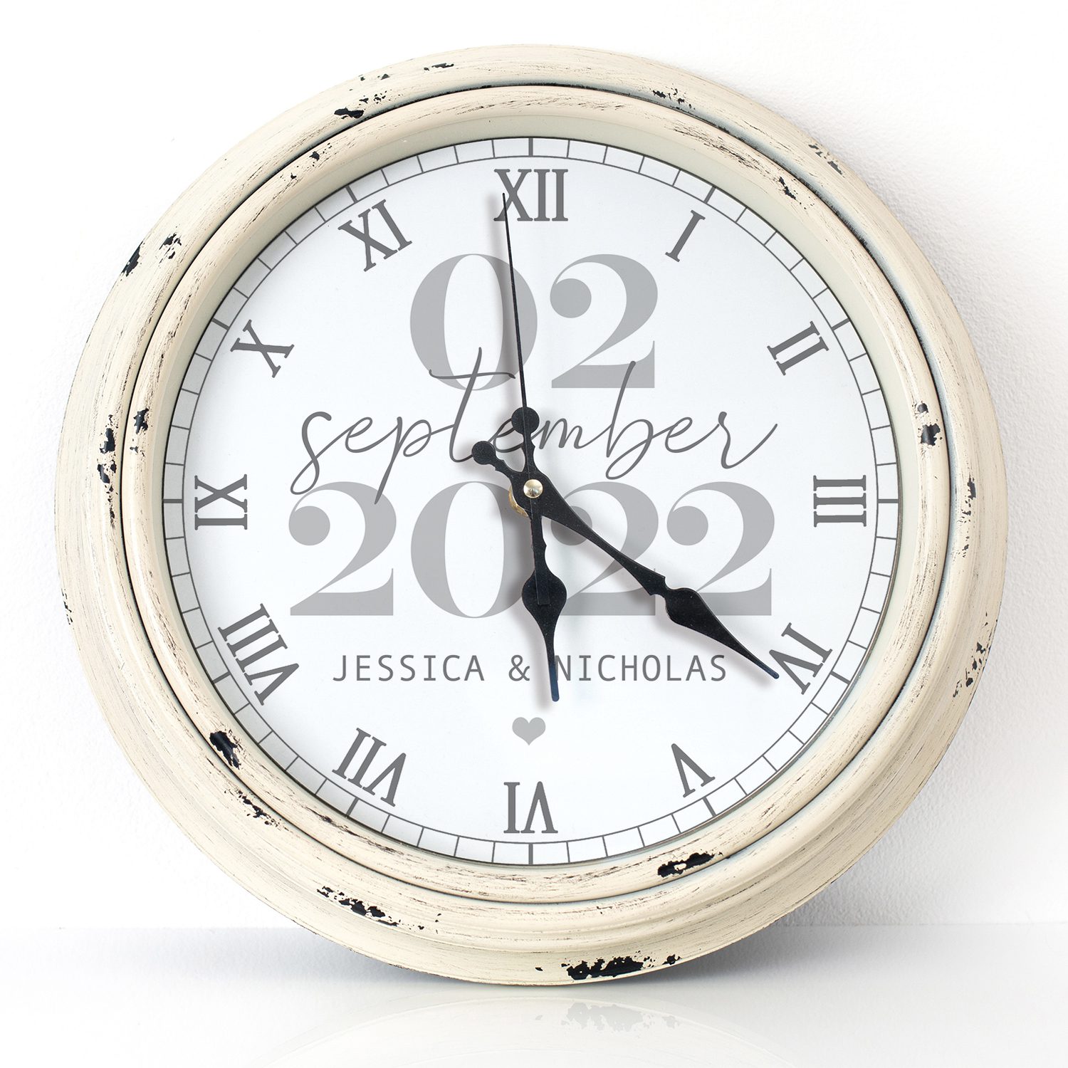 Personalised Mr & Mrs Wedding Date Clock KRC28 - Image 7