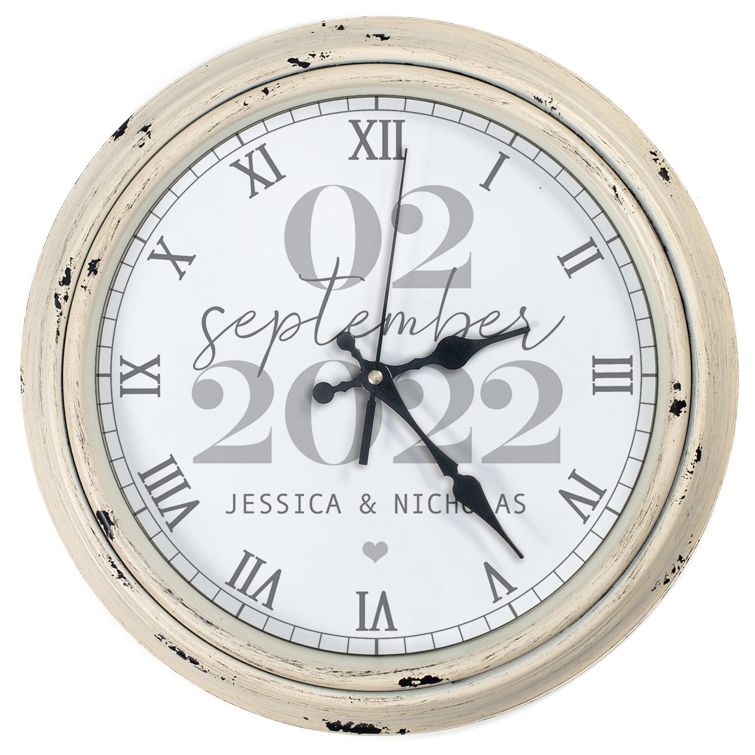 Personalised Mr & Mrs Wedding Date Clock KRC28 - Image 8