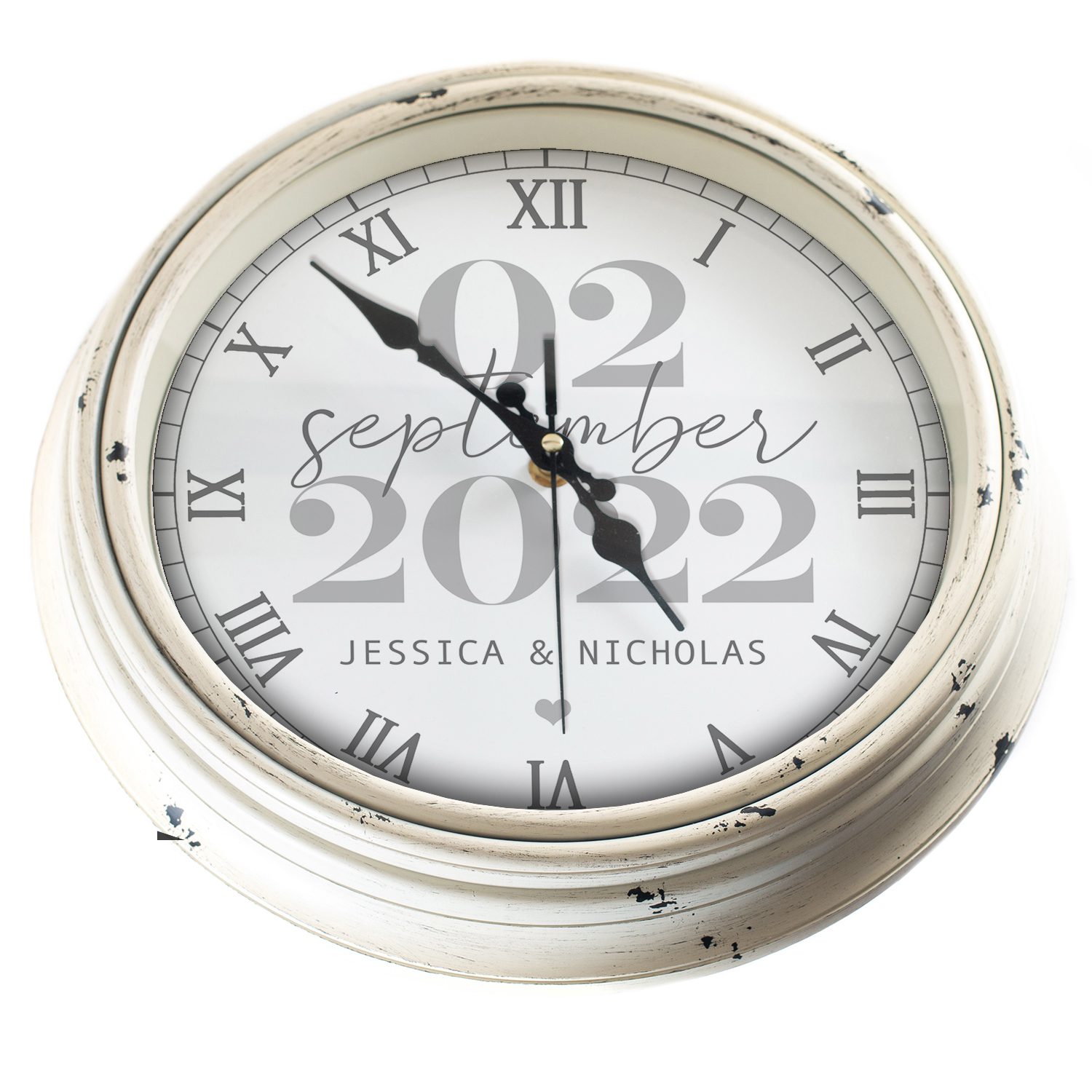 Personalised Mr & Mrs Wedding Date Clock KRC28 - Image 5