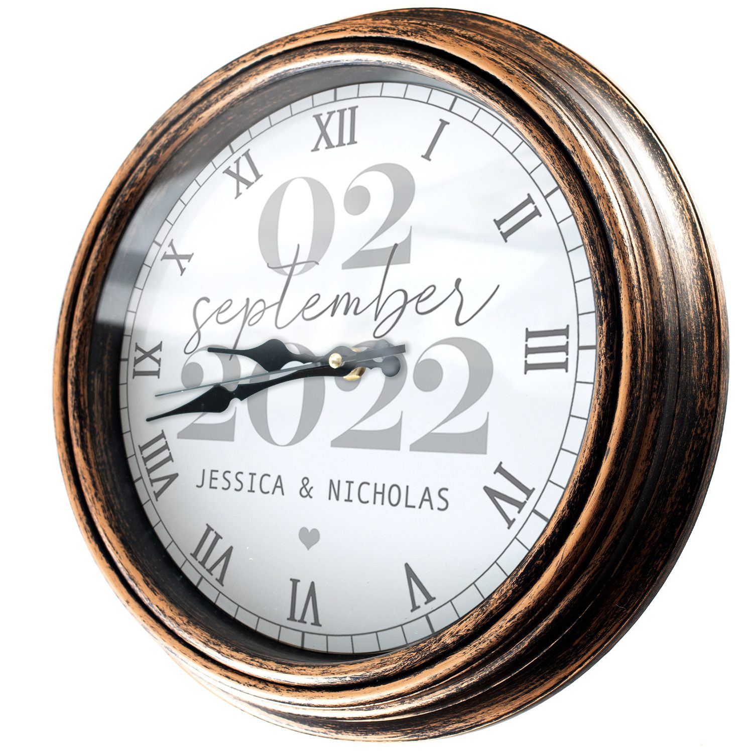 Personalised Mr & Mrs Wedding Date Clock KRC28 - Image 4