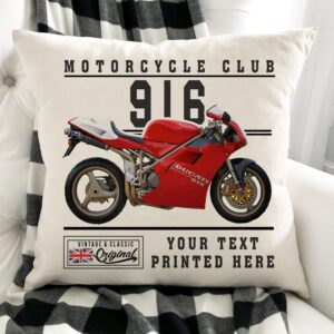 Personalised Ducati 916 Motorcycle Cushion Cover VBC10