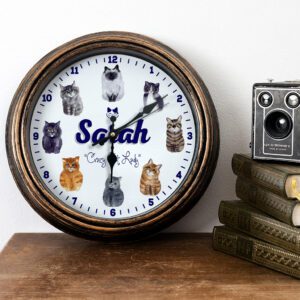 Personalised Crazy Cat Lady Clock KRC52