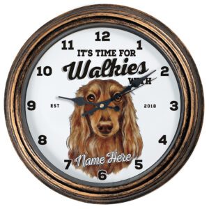 Personalised Dachshund Dog Wall Clock Pet Puppy Home Decor Family Gift