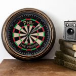 Personalised Darts Bar Game Wall Clock Pub Sign Beer Decor
