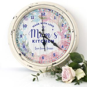 Personalised Floral Kitchen Clock KRC47