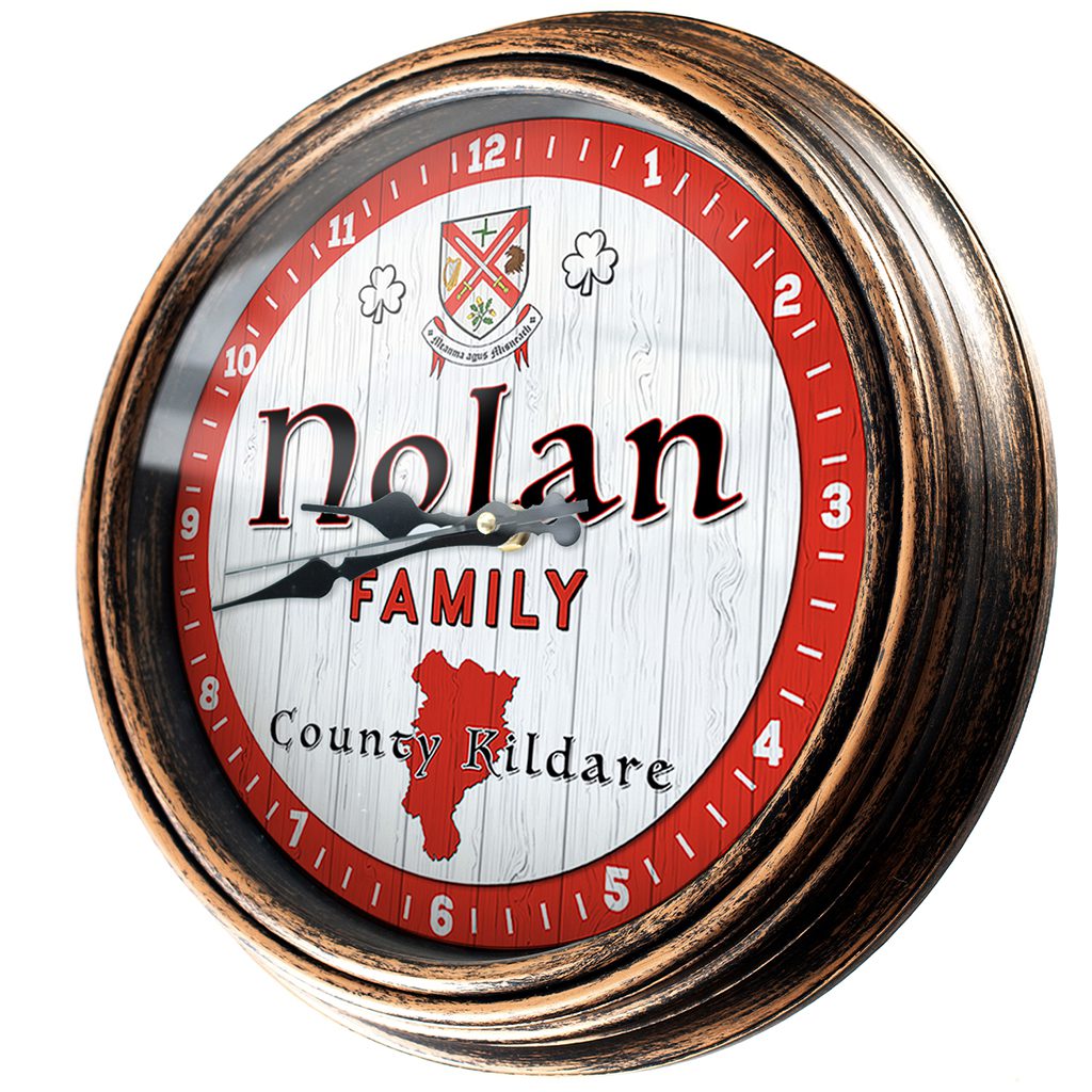 Personalised Irish Wall Clock Kildare County Ireland Home Decor Gift